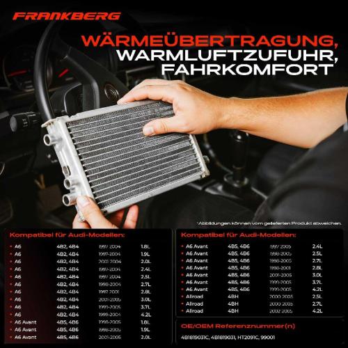 1x Wärmetauscher Innenraumheizung für Audi A6 4B C5 Allroad Avant 4B Bild 1x Wärmetauscher Innenraumheizung für Audi A6 4B C5 Allroad Avant 4B