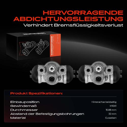 2x Radbremszylinder Hinten für KIA Picanto Pride Mazda 121 Toyota Bild 2x Radbremszylinder Hinten für KIA Picanto Pride Mazda 121 Toyota