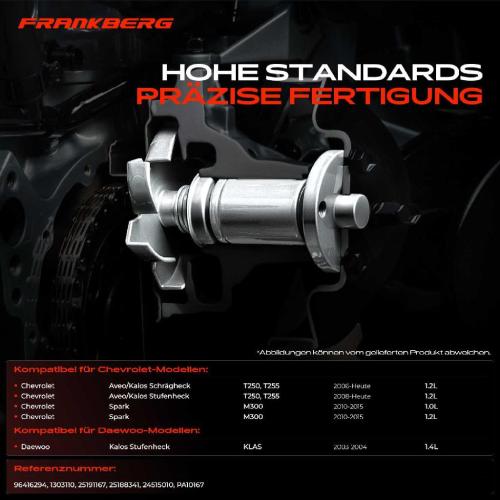 Frankberg 1x Wasserpumpe Kühlwasserpumpe für Chevrolet Aveo/Kalos T250 T255 Spark Daewoo Bild Frankberg 1x Wasserpumpe Kühlwasserpumpe für Chevrolet Aveo/Kalos T250 T255 Spark Daewoo