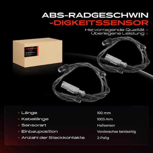 2x ABS Sensor Vorne für Land Rover Range Sport 2.7L 3.0L 3.6L 4.2L 4.4L 5.0L 2005-2013 Bild 2x ABS Sensor Vorne für Land Rover Range Sport 2.7L 3.0L 3.6L 4.2L 4.4L 5.0L 2005-2013