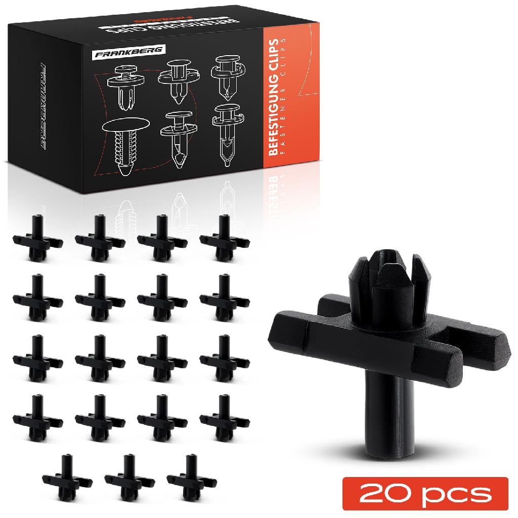Frankberg 20x Befestigungsclips Radkasten für BMW 2.5-3.2 Coupe E3 E9 E21 E30 E46 E90