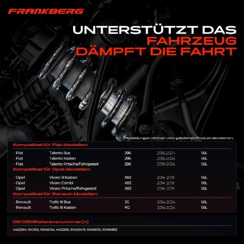 Frankberg 2x Fahrwerksfeder Vorderachse für Fiat Talento 296 Vivaro BX82 Trafic III JG FG Bild Frankberg 2x Fahrwerksfeder Vorderachse für Fiat Talento 296 Vivaro BX82 Trafic III JG FG