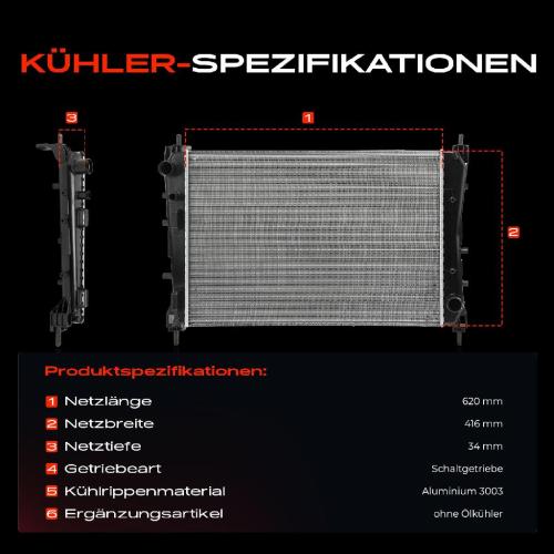 Frankberg 1x Kühler Wasserkühler Motorkühler für Fiat Linea 110 323 2007-2015 Bild Frankberg 1x Kühler Wasserkühler Motorkühler für Fiat Linea 110 323 2007-2015