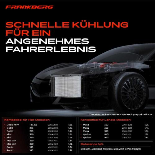 Frankberg 1x Kondensator Klimaanlage für Fiat Idea Punto Lancia Ypsilon 1.2-1.9L Bild Frankberg 1x Kondensator Klimaanlage für Fiat Idea Punto Lancia Ypsilon 1.2-1.9L