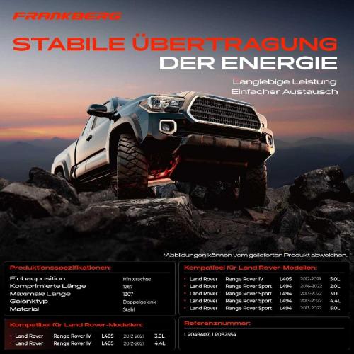 1x Kardanwelle Gelenkwelle Hinterachse für Land Rover Range IV Sport 3.0L 4.4L 5.0L 2.0L 2012-2022 Bild 1x Kardanwelle Gelenkwelle Hinterachse für Land Rover Range IV Sport 3.0L 4.4L 5.0L 2.0L 2012-2022