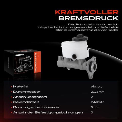 1x Hauptbremszylinder Bremszylinder für Toyota Corolla E10 E11 1991-2000 1.3L-2.0L Bild 1x Hauptbremszylinder Bremszylinder für Toyota Corolla E10 E11 1991-2000 1.3L-2.0L