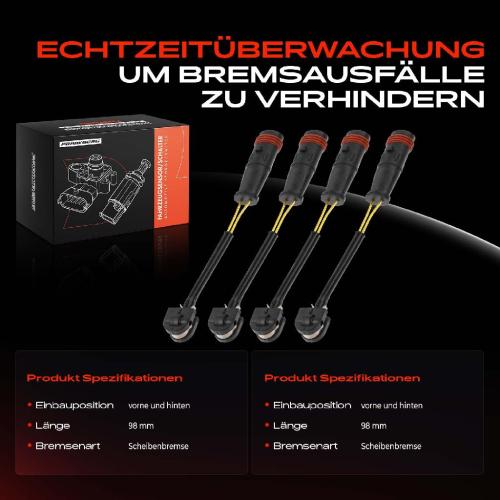 4x Warnkontakt Bremsbelagverschleiß Vorne oder Hinten für Mercedes-Benz W211 W212 W204 S204 W221 Bild 4x Warnkontakt Bremsbelagverschleiß Vorne oder Hinten für Mercedes-Benz W211 W212 W204 S204 W221