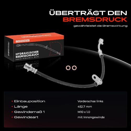 Frankberg 1x Bremsschlauch Bremsschläuche Vorderachse Links für Honda CR-V III RE 2.0L-2.4L Bj ab 2006 Bild Frankberg 1x Bremsschlauch Bremsschläuche Vorderachse Links für Honda CR-V III RE 2.0L-2.4L Bj ab 2006