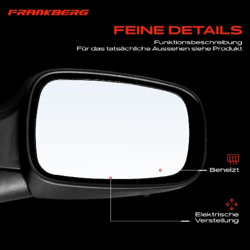 Frankberg 1x Außenspiegel Rechts für Renault Megane II BM0/1 CM0/1 KM0/2 KM0/1 LM0/1 Bj ab 2002 Bild Frankberg 1x Außenspiegel Rechts für Renault Megane II BM0/1 CM0/1 KM0/2 KM0/1 LM0/1 Bj ab 2002