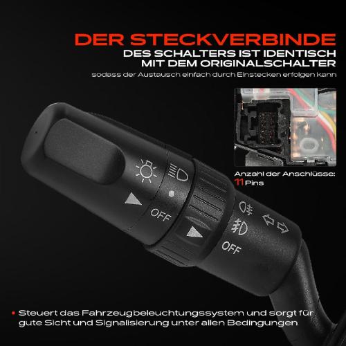 1x Kombischalter Lenkstockschalter für Mazda 3 Stufenheck BK 5 CR 2003-2010 Bild 1x Kombischalter Lenkstockschalter für Mazda 3 Stufenheck BK 5 CR 2003-2010