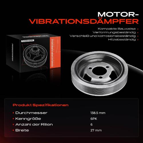 1x Riemenscheibe Kurbelwelle für Citroën C3 C4 C5 DS3 DS4 Bild 1x Riemenscheibe Kurbelwelle für Citroën C3 C4 C5 DS3 DS4