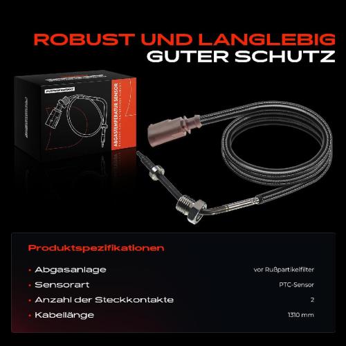 Frankberg 1x Abgastemperatursensor für VW Touareg 7P5 7P6 3.0L 2010-2018 Bild Frankberg 1x Abgastemperatursensor für VW Touareg 7P5 7P6 3.0L 2010-2018
