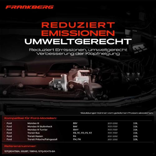 Frankberg 1x AGR-Ventil Abgasrückführungsventil für Ford Mondeo III III Stufenheck III Turnier Transit Bus Kasten Bild Frankberg 1x AGR-Ventil Abgasrückführungsventil für Ford Mondeo III III Stufenheck III Turnier Transit Bus Kasten
