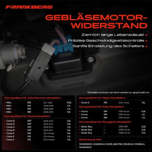 1x Widerstand Vorwiderstand Gebläsemotor für Opel Corsa Adam Fiat Mito Alfa Romeo Bild 1x Widerstand Vorwiderstand Gebläsemotor für Opel Corsa Adam Fiat Mito Alfa Romeo