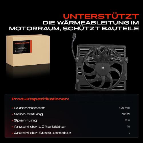 1x Motorkühller Einfachlüfter mit Kühlerlüfterrahmen BMW 7er E38 2.5L 2.8L 3.0L 3.5L 1994-2001 Bild 1x Motorkühller Einfachlüfter mit Kühlerlüfterrahmen BMW 7er E38 2.5L 2.8L 3.0L 3.5L 1994-2001
