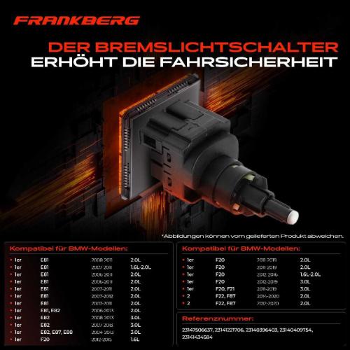 1x Bremslichtschalter für BMW 1 2 3 4 5 E81 E87 E36 E46 E90-E93 E34 E39 F36 Bild 1x Bremslichtschalter für BMW 1 2 3 4 5 E81 E87 E36 E46 E90-E93 E34 E39 F36