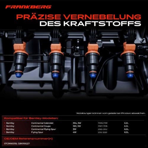 12x Einspritzventil Einspritzdüse für Bentley Continental Flying Spur 3W 4W 2003-2019 Bild 12x Einspritzventil Einspritzdüse für Bentley Continental Flying Spur 3W 4W 2003-2019