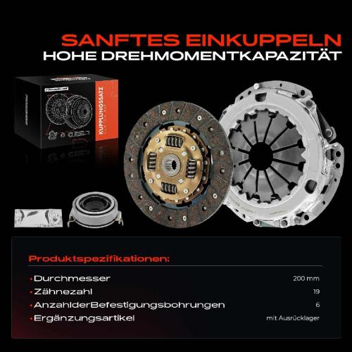 1x Kupplungssatz für Citroën C1 II PA PS Peugeot 108 Toyota Aygo B4 Yaris P13 Yaris Kasten/Schrägheck 1.0L Bild 1x Kupplungssatz für Citroën C1 II PA PS Peugeot 108 Toyota Aygo B4 Yaris P13 Yaris Kasten/Schrägheck 1.0L