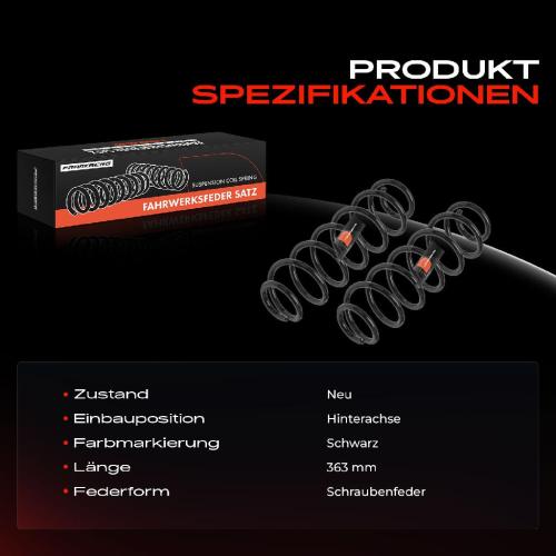 2x Fahrwerksfeder Hinterachse für Seat Leon 5F1 Leon SC 5F5 2012-2020 Bild 2x Fahrwerksfeder Hinterachse für Seat Leon 5F1 Leon SC 5F5 2012-2020