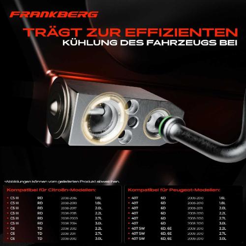 1x Expansionsventil Klimaanlage für Citroën C5 III RD C6 TD Peugeot 407 6D 6C 6E Bild 1x Expansionsventil Klimaanlage für Citroën C5 III RD C6 TD Peugeot 407 6D 6C 6E