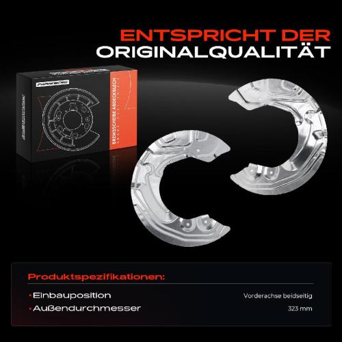 2x Ankerblech Bremsscheibe Vorderachse Beidseitig für BMW E81 118d E88 118i E90 316i E93 318i Bild 2x Ankerblech Bremsscheibe Vorderachse Beidseitig für BMW E81 118d E88 118i E90 316i E93 318i