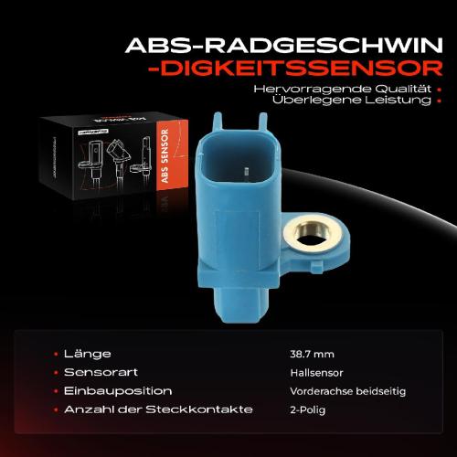 Frankberg 1x ABS Sensor Hinterachse beidseitig für Volvo S60 II S80 V60 I V70 III XC60 XC70 2.0L 2.4L 3.0L 2006-2018 Bild Frankberg 1x ABS Sensor Hinterachse beidseitig für Volvo S60 II S80 V60 I V70 III XC60 XC70 2.0L 2.4L 3.0L 2006-2018