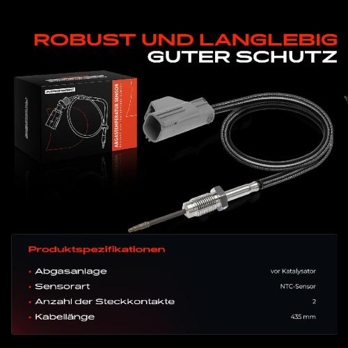 1x Abgastemperatursensor für Ford C-Max II DXA/CB7 DXA/CEU Focus II III DA DP HCP Bild 1x Abgastemperatursensor für Ford C-Max II DXA/CB7 DXA/CEU Focus II III DA DP HCP