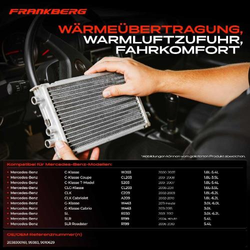 1x Wärmetauscher Innenraumheizung für Mercedes-Benz W203 S203 CL203 C209 A209 W463 Bild 1x Wärmetauscher Innenraumheizung für Mercedes-Benz W203 S203 CL203 C209 A209 W463