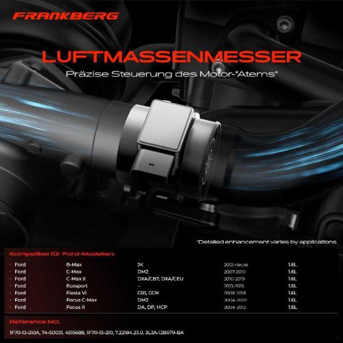 1x Luftmassenmesser für Ford B-Max C-Max II Ecosport Fiesta VI Focus II II Stufenheck III III Bild 1x Luftmassenmesser für Ford B-Max C-Max II Ecosport Fiesta VI Focus II II Stufenheck III III