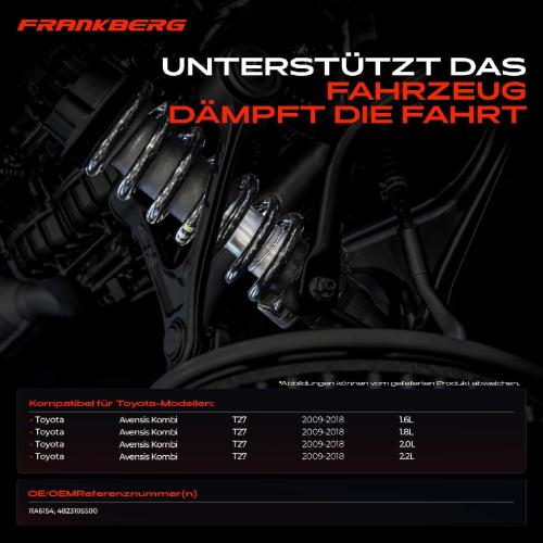 Frankberg 2x Fahrwerksfeder Hinterachse für Toyota Avensis Station Wagon T25 2003-2008 Bild Frankberg 2x Fahrwerksfeder Hinterachse für Toyota Avensis Station Wagon T25 2003-2008