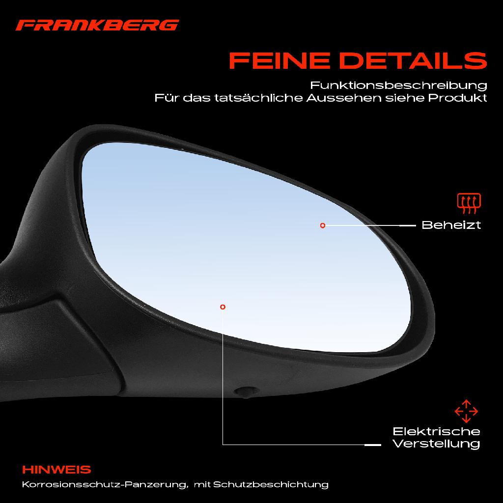 1x Außenspiegel Rechts für Ford KA RU8 1.2L 2008-2016