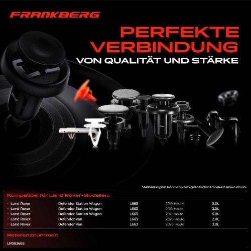 10x Befestigungsclips Frontstoßstange für Land Rover Defender Station Wagon Van Bild 10x Befestigungsclips Frontstoßstange für Land Rover Defender Station Wagon Van