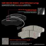 4x Bremsbeläge Vorderachse für Citroën Jumper Bus Kasten Pritsche/Fahrgestell Fiat Ducato Peugeot Boxer