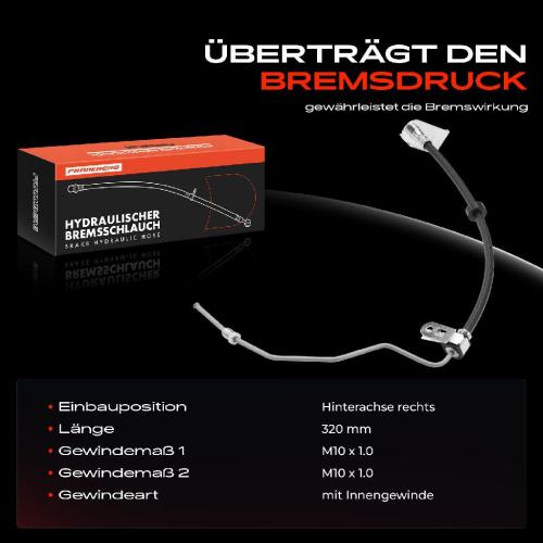 1x Bremsschlauch Bremsschläuche Hinterachse Rechts für Land Rover Discovery Range Rover Bild 1x Bremsschlauch Bremsschläuche Hinterachse Rechts für Land Rover Discovery Range Rover