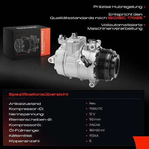 1x Klimakompressor für Land Rover Range Rover III L322 4.2L 4.4L 2004-2012 Bild 1x Klimakompressor für Land Rover Range Rover III L322 4.2L 4.4L 2004-2012