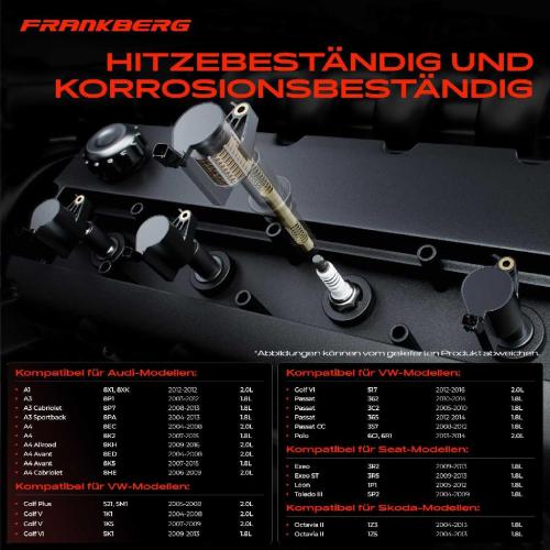 4x Zündmodul Zündspule für VW Golf Plus V Variant VI Jetta IV Polo Passat Alltrack CC Sharan Tiguan Touran Bild 4x Zündmodul Zündspule für VW Golf Plus V Variant VI Jetta IV Polo Passat Alltrack CC Sharan Tiguan Touran