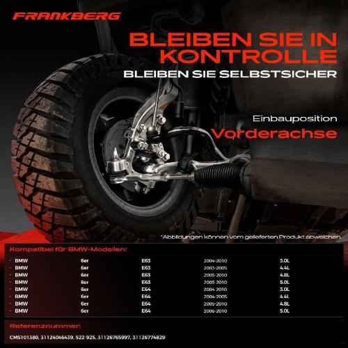 1x Querlenker Vorderachse für BMW 6er E63 6er Cabriolet E64 3.0L 4.4L 4.8L 5.0L 2003-2010 Bild 1x Querlenker Vorderachse für BMW 6er E63 6er Cabriolet E64 3.0L 4.4L 4.8L 5.0L 2003-2010