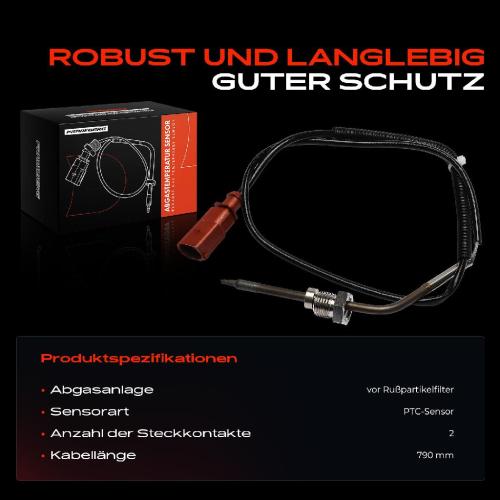 Frankberg 1x Abgastemperatursensor für VW Amarok Pritsche/Fahrgestell S1B S6B S7B Bild Frankberg 1x Abgastemperatursensor für VW Amarok Pritsche/Fahrgestell S1B S6B S7B