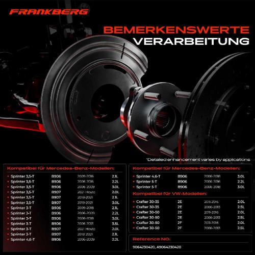 Frankberg 1x Ankerblech Bremsscheibe Hinterachse Links f r VW Crafter 30-50 Mercedes-Benz B906 B907 B910 Bild Frankberg 1x Ankerblech Bremsscheibe Hinterachse Links f r VW Crafter 30-50 Mercedes-Benz B906 B907 B910