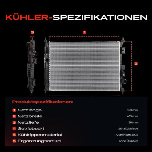 Frankberg 1x Kühler Wasserkühler Motorkühler für Citroën C5 DS Opel Astra L Peugeot Bild Frankberg 1x Kühler Wasserkühler Motorkühler für Citroën C5 DS Opel Astra L Peugeot