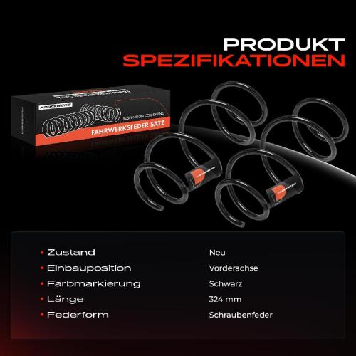 2x Fahrwerksfeder Vorderachse für Suzuki Swift IV FZ NZ 1.2L Bj ab 2010 Bild 2x Fahrwerksfeder Vorderachse für Suzuki Swift IV FZ NZ 1.2L Bj ab 2010