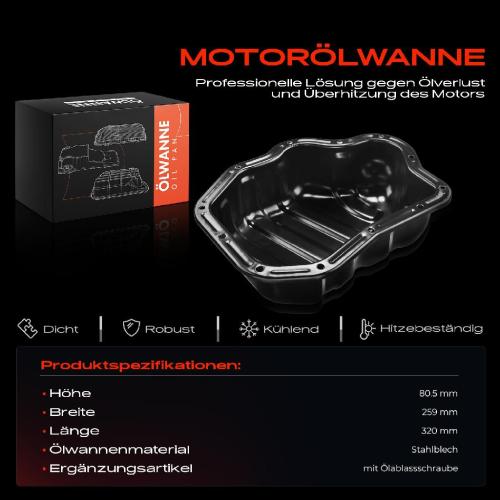 Frankberg 1x Ölwanne Motorölwanne für Nissan X-Trail T30 2001-2013 2.2L Bild Frankberg 1x Ölwanne Motorölwanne für Nissan X-Trail T30 2001-2013 2.2L