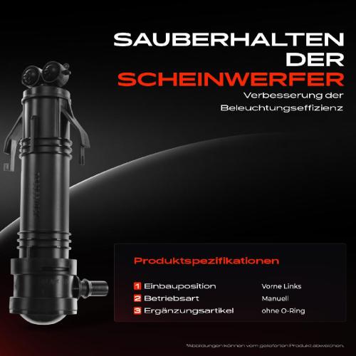 1x Scheinwerferreinigung Waschwasserdüse Vorne Links für VW Touareg 7P5 2015-2017 Bild 1x Scheinwerferreinigung Waschwasserdüse Vorne Links für VW Touareg 7P5 2015-2017