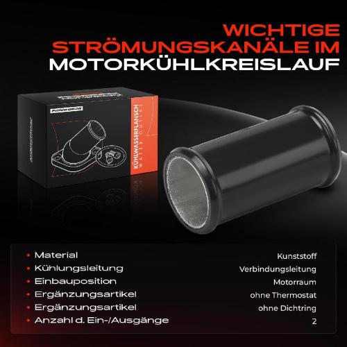 1x Kühlmittelflansch Wasserauslass für BMW 5er E60 E61 6er E63 E64 7er X5 E53 E70 Bild 1x Kühlmittelflansch Wasserauslass für BMW 5er E60 E61 6er E63 E64 7er X5 E53 E70