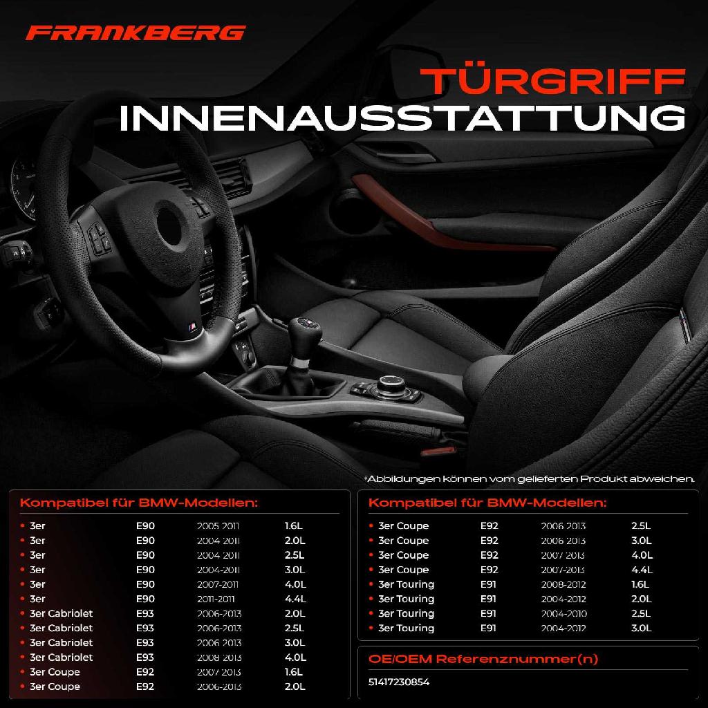 1x Türgriff Innenausstattung Rechts für BMW 3er E90 E91 316-335i
