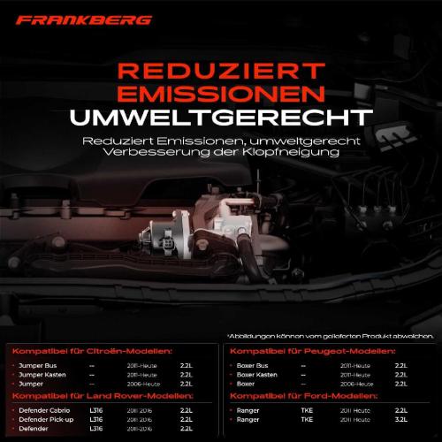 Frankberg 1x AGR-Ventil Abgasrückführungsventil für Citroën Jumper Bus Kasten Pritsche/Fahrgestell Ford Land Rover Bild Frankberg 1x AGR-Ventil Abgasrückführungsventil für Citroën Jumper Bus Kasten Pritsche/Fahrgestell Ford Land Rover