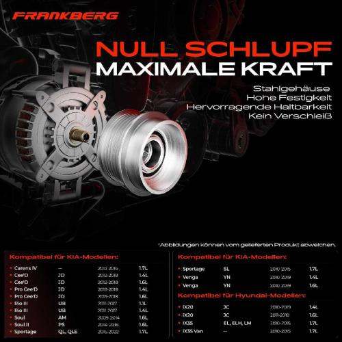 1x Generatorfreilauf Lichtmaschine für Hyundai i20 i30 iX20 KIA Carens 4 Rio 3 Bild 1x Generatorfreilauf Lichtmaschine für Hyundai i20 i30 iX20 KIA Carens 4 Rio 3