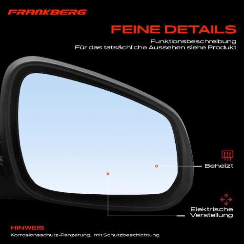 Frankberg 1x Außenspiegel Rechts für Opel Karl C16 Chevrolet Spark M400 1.0L 1.4L Bj ab 2015 Bild Frankberg 1x Außenspiegel Rechts für Opel Karl C16 Chevrolet Spark M400 1.0L 1.4L Bj ab 2015