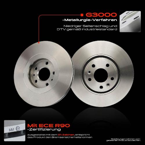 Frankberg 2x Bremsscheiben Vorderachse für Renault Clio IV Espace V Grand Scénic III Laguna Coupe Bj ab 2007 Bild Frankberg 2x Bremsscheiben Vorderachse für Renault Clio IV Espace V Grand Scénic III Laguna Coupe Bj ab 2007