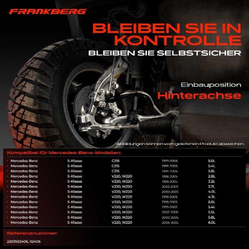 1x Querlenker Hinterachse für Mercedes-Benz S-Klasse V220 W220 S-Klasse Coupe C215 1998-2006 Bild 1x Querlenker Hinterachse für Mercedes-Benz S-Klasse V220 W220 S-Klasse Coupe C215 1998-2006